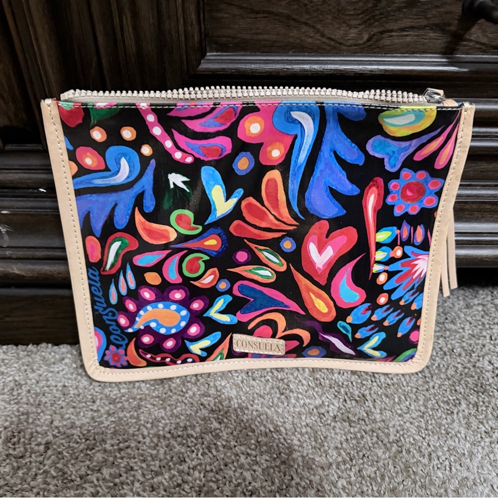 Consuela Colorful Floral Clutch